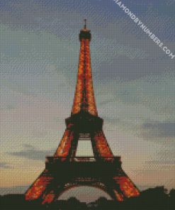 Paris Eiffel Tower In Sunset diamond painting
