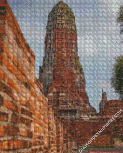 ayutthaya historical park thailand diamond painting