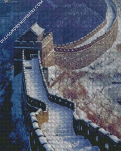 great wall of china in winter diamond paintings