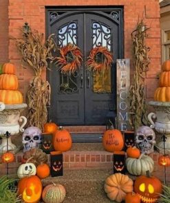 Halloween Decorations Pumpkin paint by numbers