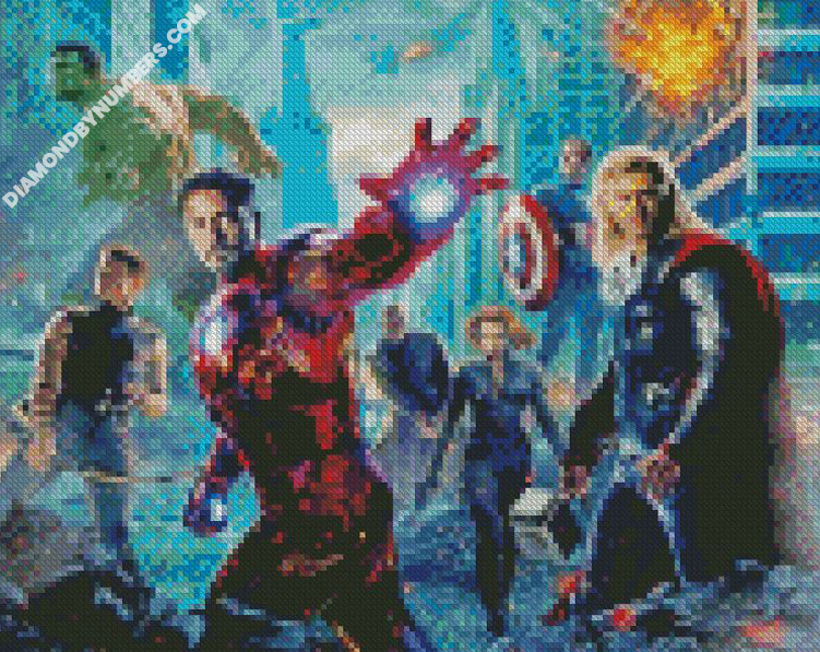 Marvel Heroes And Avengers - Movies 5D Diamond Paintings - DiamondByNumbers  - Diamond Painting art