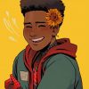 Miles Morales Sunflower paint by numbers