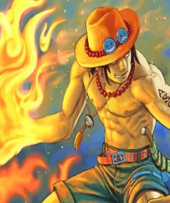 One Piece Ace paint by numbers