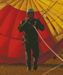 parachutist With Colorful Parashut diamond painting