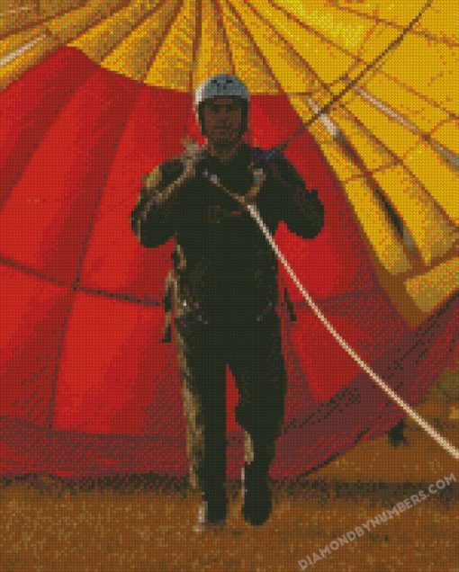 parachutist With Colorful Parashut diamond painting