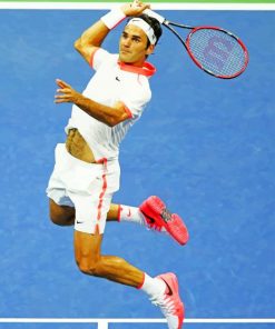 Roger Federer Slam Style paint by numbers