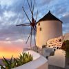 Windmill Oia Santorini Greece paint by numbers