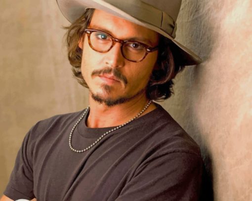 Actor Johnny Depp Fashion paint by numbers