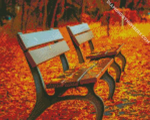 Autumn Benches diamond paintings