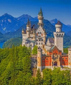 Bavaria Germany Neuschwanstein Castle paint by numbers