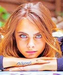 Celebrity Cara Delevingne paint by numbers