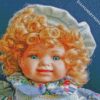 Curly Golden Haired Porcelain Doll diamond paintings