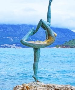 Dancer Statue In Budva Montenegro paint by numbers