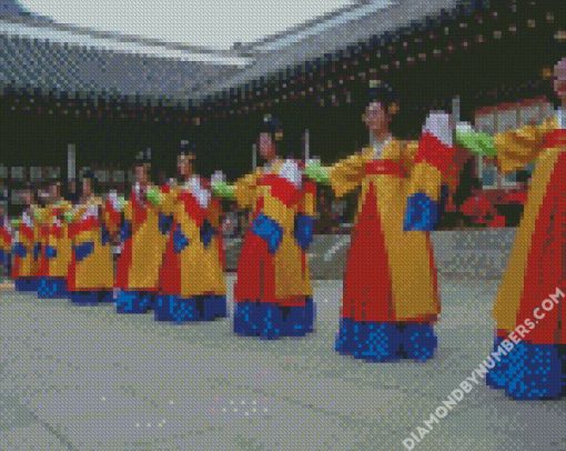 Dancing Culture In Korean House diamond paintings