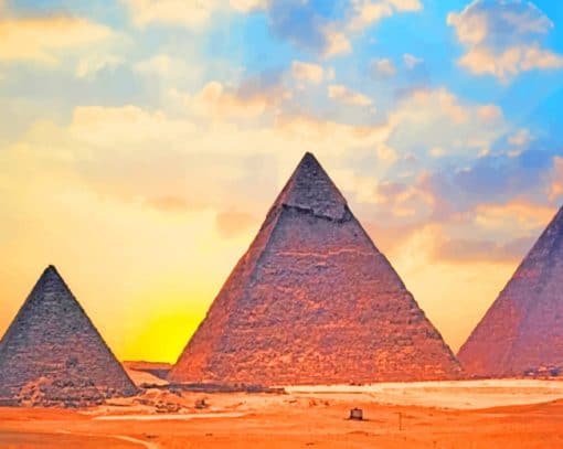 Egypt Giza Pyramids paint by numbers