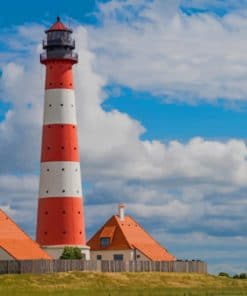 Germany Lighthouses North Frisia Westerhever paint by numbers