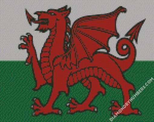 Grand Britain Flag Of Wales diamond paintings