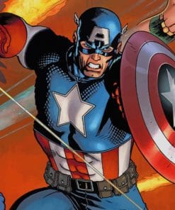 Marvelous Captain America Paint By Numbers