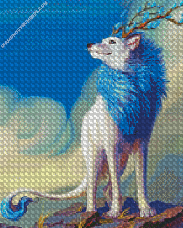 Myth Wolf Animal - 5D Diamond Painting - DiamondByNumbers - Diamond  Painting art