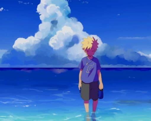 Naruto In Beach paint by numbers