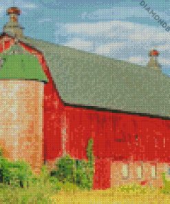 Old Red Barn diamond painting