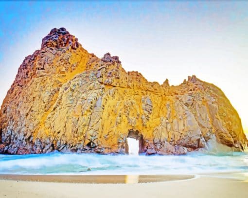 Pfeiffer Beach Rock paint by numbers