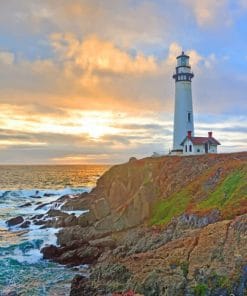 Pigeon Point Lighthouse California paint by numbers