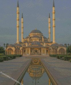 Serdtse Chechni mosque russia diamond painting
