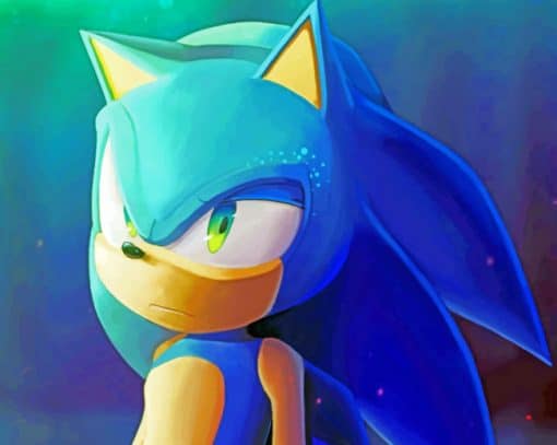 Super Sonic Cartoon paint by numbers