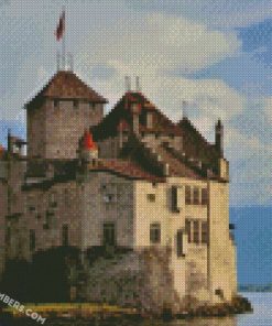 Switzerland Castle on sea diamond paintings