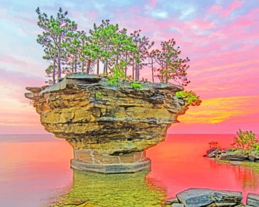 Turnip Rock In Michigan paint by numbers