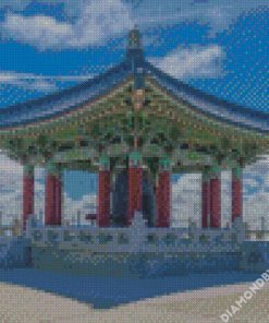 USA Temple Pagodas Korean Friendship Bell diamond painting