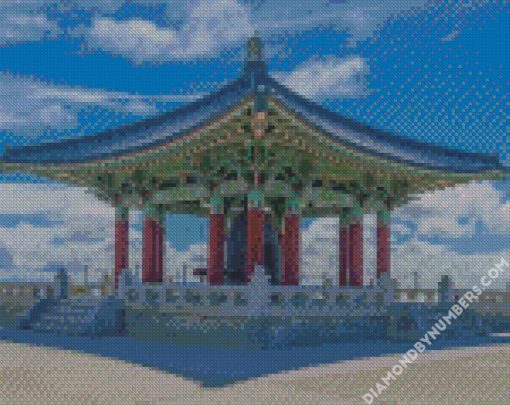 USA Temple Pagodas Korean Friendship Bell diamond painting