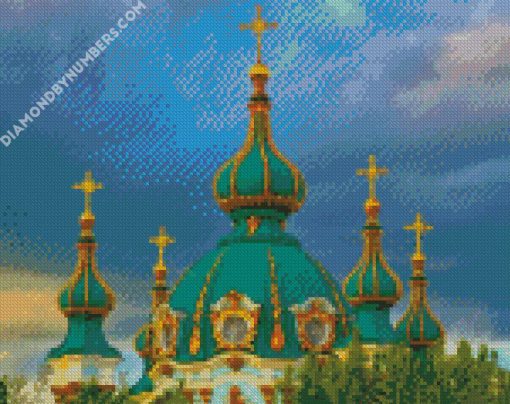 Ukraine Kiev Temple Church St Andrew Church diamond paintings