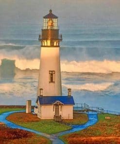 Yaquina Head Lighthouse paint by numbers