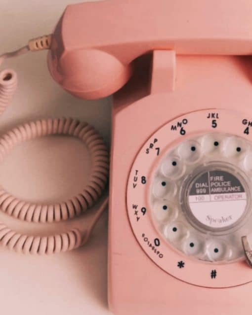 Aesthetic Vintage Pink Phone paint by numbers