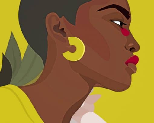 African Girl Portrait Illustration paint by numbers