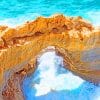 Rock Arch On Beach paint by numbers