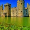 Bodiam Castle With Green Lake paint by numbers