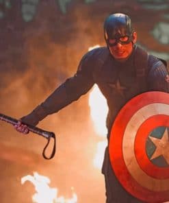Captain America Carrying A Hammer paint by numbers