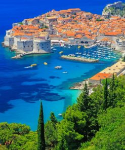 Croatia Walls Of Dubrovnik paint by numbers