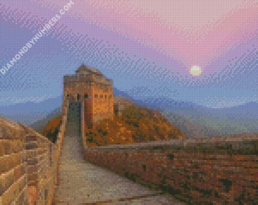 great wall of china sunrise diamond painting