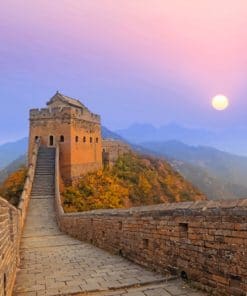 Great Wall Of China At Sunrise paint by numbers