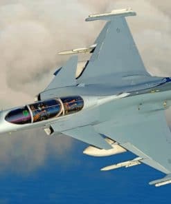 Gripen Fighter Jet Aircraft paint by numbers