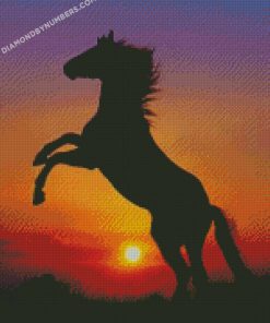 Diamond art / horse sunset by Mamfaroonies on DeviantArt