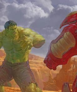 Hulk VS Iron Man paint by numbers
