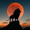 Lion At The Moonlight paint by numbers