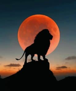 Lion At The Moonlight paint by numbers