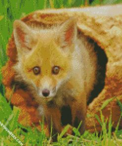 little red fox diamond painting