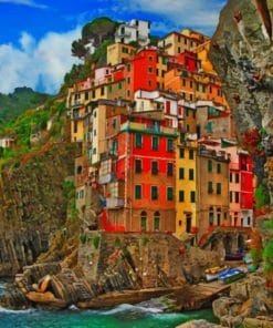 Manarola Town In Italy paint by numbers